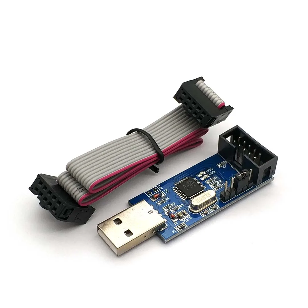 USB ISP USBasp USBisp программист для 51 ATMEL AVR поддержка загрузки Win 7 64(случайный цвет