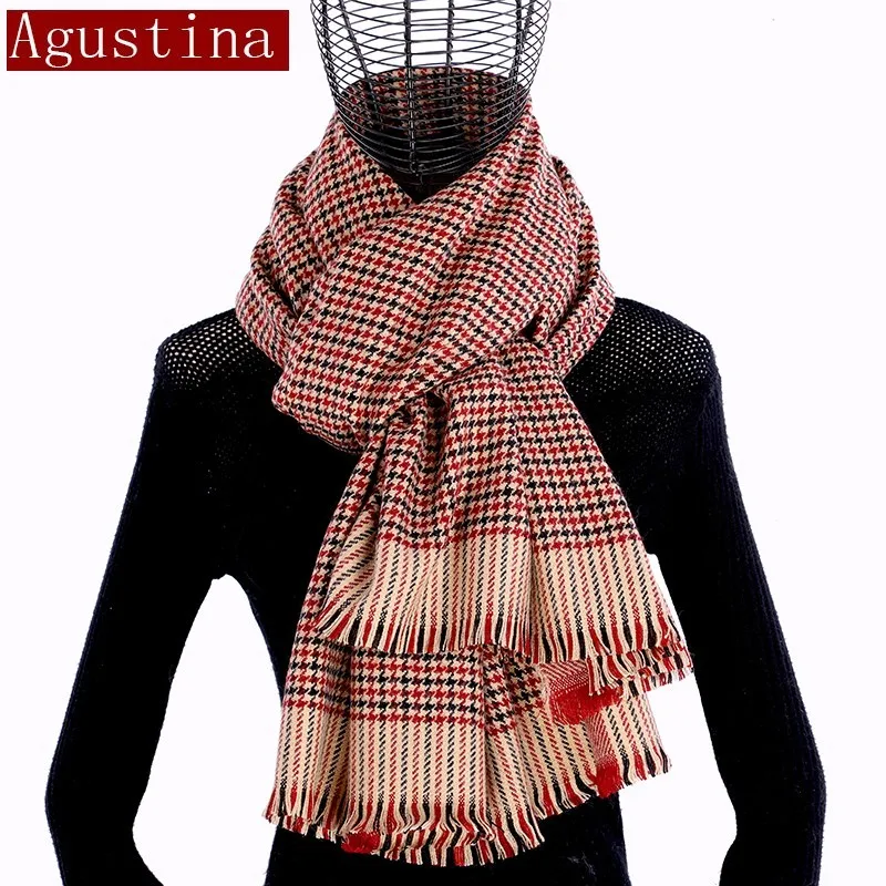 

Winter cashmere scarf lattice print women Fashion shawl tassel large scarves luxury brand warm hijab cape pashimina