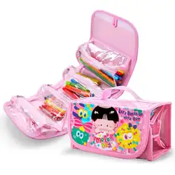 Роспись сумка 4 слоя молния картина сумки ручки Комплект товары для рукоделия обучения детей канцелярские розовый, синий