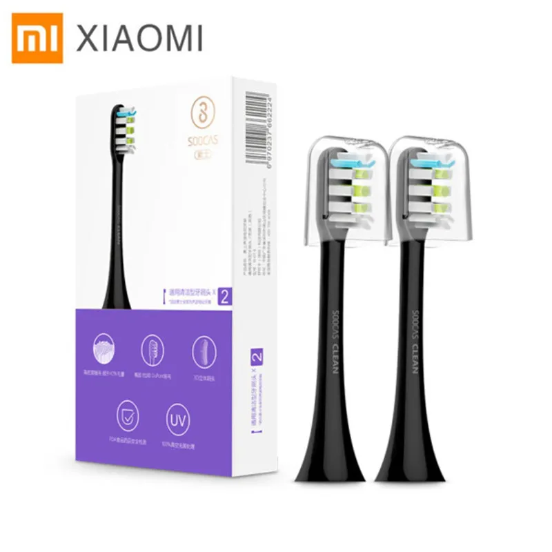 Original Xiaomi 2PCS SOOCAS Replacement Toothbrush Head for SOOCAS / SOOCARE X3 Mi Home APP Control Bluetooth Teethbrush