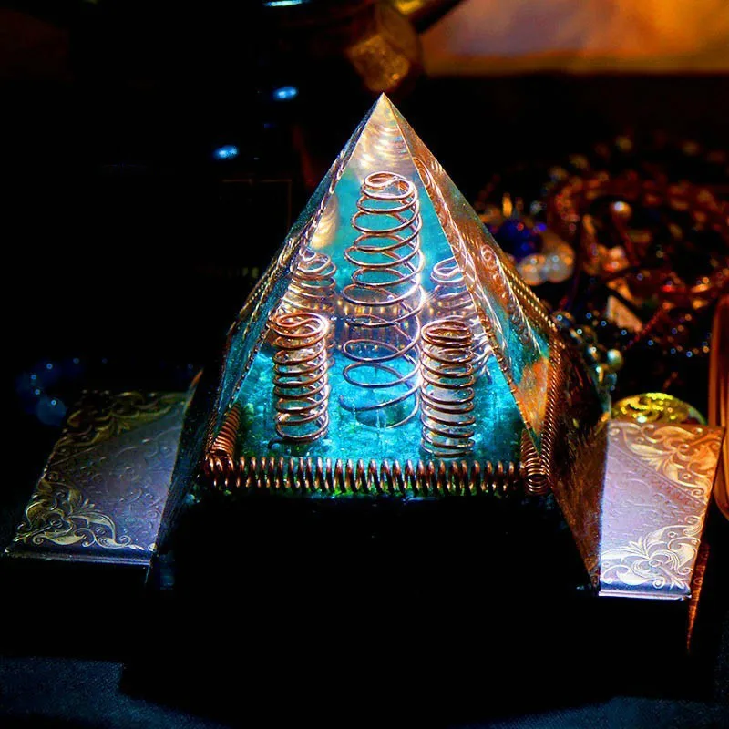 

Yoga Enhance Reiki Orgonite Energy Tower Converter Purify Gas Field Transparent Pyramid Bring Lucky Stone Chakra Stone Gift