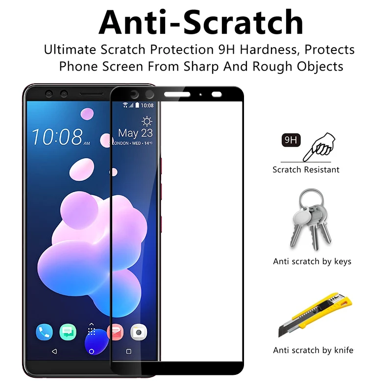 Защитное стекло U11 для HTC U12 Plus Защита экрана U 11 12 Life закаленное пленка|Защитные