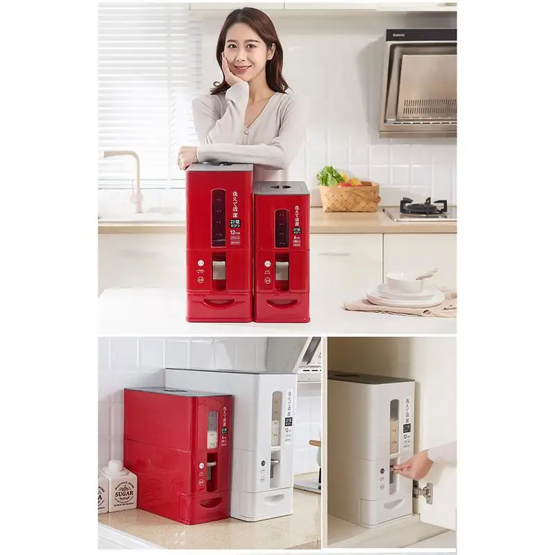 10kg Multi-Function Metering Rice Cylinder Meter Barrel Moisture-Proof Insect-Proof Sealed Box Household | Дом и сад