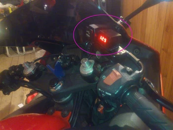 

100PCS Waterproof 12V Motorcycle LED Digital Display With Voltmeter Voltage USB Power Socket Charger Power Switch 3.2A