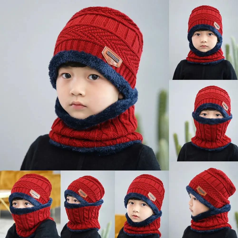 Зимняя шапочка-шарф, Флисовая теплая Балаклава, лыжная шапка для детей, мужчин и женщин