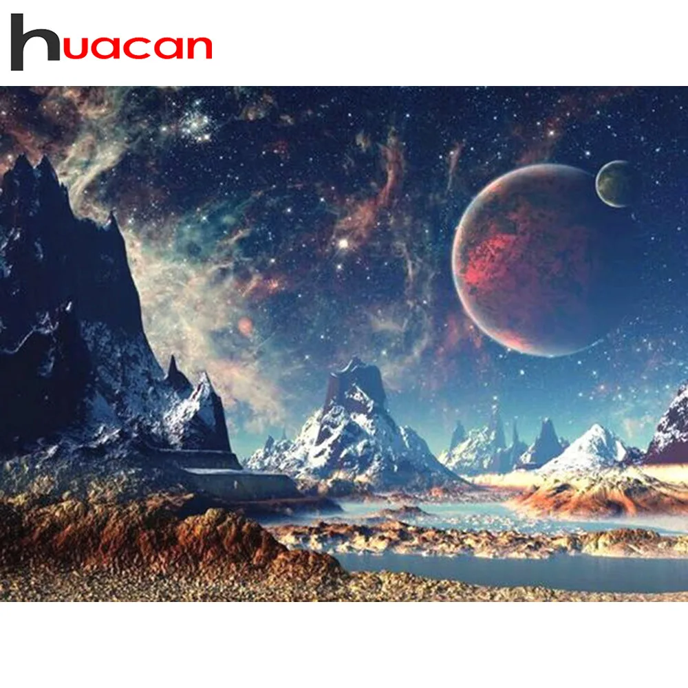 

Huacan 5D DIY Diamond Painting Scenic Moon Full Square Embroidery Sale Night Pictures Of Rhinestones Diamond Mosaic Home Decor