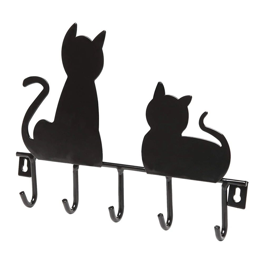 

1PC Lovely Cartoon Practical Decorative Cat Design Wall Hooks Key Holder Wall Hanger Home Decor Coat Hanger