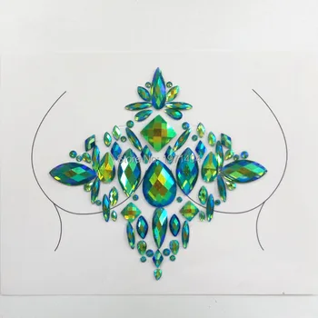 

For Body Art Wholesale 100 pcs Adhesive Sticky Gems Sticker Makeup Face Boob Jewel Crystal Festival Gems Party Makeup Stickers