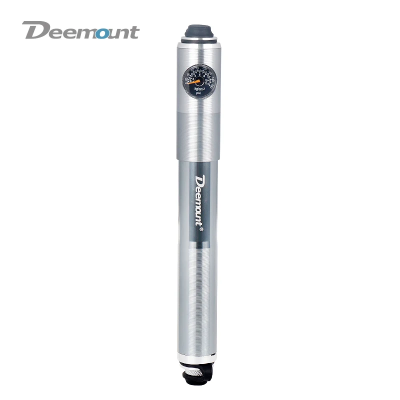 

Deemount Bicycle Pump 160PSI W/ Gauge CNC Anodized Alloy Barrel Dependable EPDM Hose Presta Schrader Valve F/V A/V PMP-019B