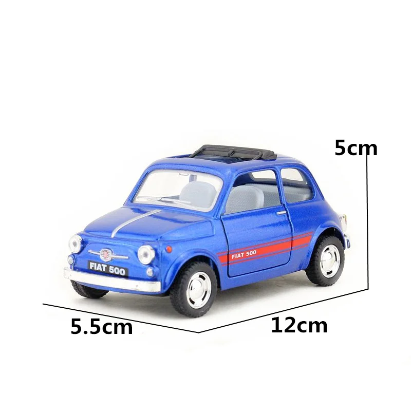 /KiNSMART игрушка/литая под давлением классическая модель/1:24 весы/Fiat 500/Откидная машина/образовательная Коллекция/подарок для детей