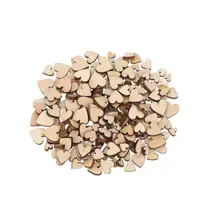 200 шт пустые деревянные диски с сердечками для рукоделия украшения деревянные сердца любовь незавершенные натуральные ремесла принадлежности Свадебный декор