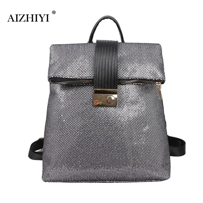 

Women Sequins Shiny Backpacks Teenage Girls Travel Large Capacity Bags Party Mini School Bags Shoulder Bag for Lady