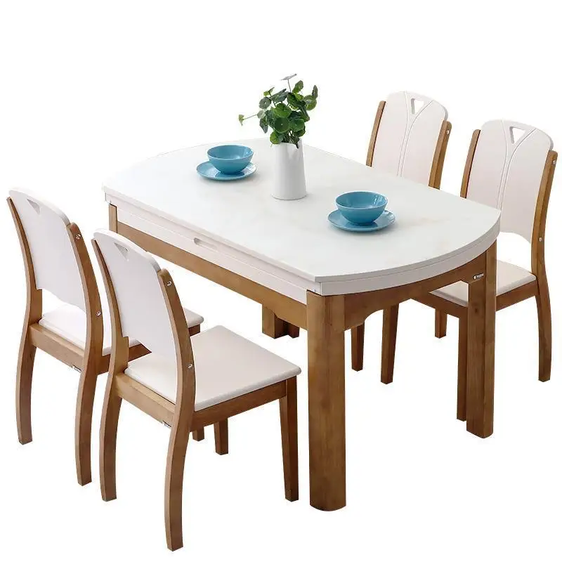 مجموعة Juego Pliante سالا دي جانتار Marmol Tafel Tisch Yemek Masasi Comedores Mueble الخشب ميسا Comedor تابلو مكتب الطعام غرفة الجدول