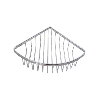 

1pc Triangle Single Layer Wall Mount Corner Shelf Storage Shelf Shampoo Holder Shower Caddy Basket Rack for Bathroom Kitchen