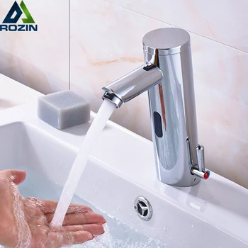 

Sensor Faucet Automatic Inflrared Sensor Hand Touch Tap Hot Cold Mixer Chrome Polished Sink Mixer Bathroom Tap Basin faucets