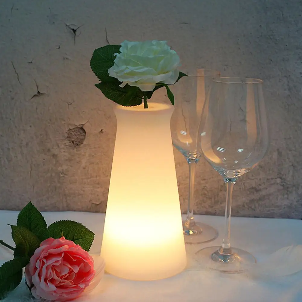 Vase Night Light Remote Control 16 Colors Change LED Vases Bedside Lamp