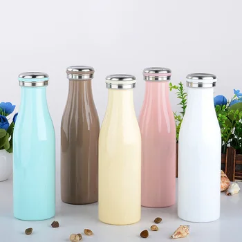 

50pcs fashion 12oz/17oz creative thermos bottle stainless steel bottle vacuum cup insulated travel mug water bottle