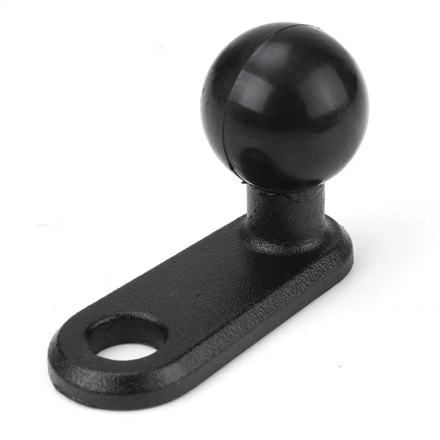 

1" Black Ball Mount Aluminum Base With 10mm Hole For Motorcycle Electric Scooters DVR Rearview Mirror Phone Bracket Base