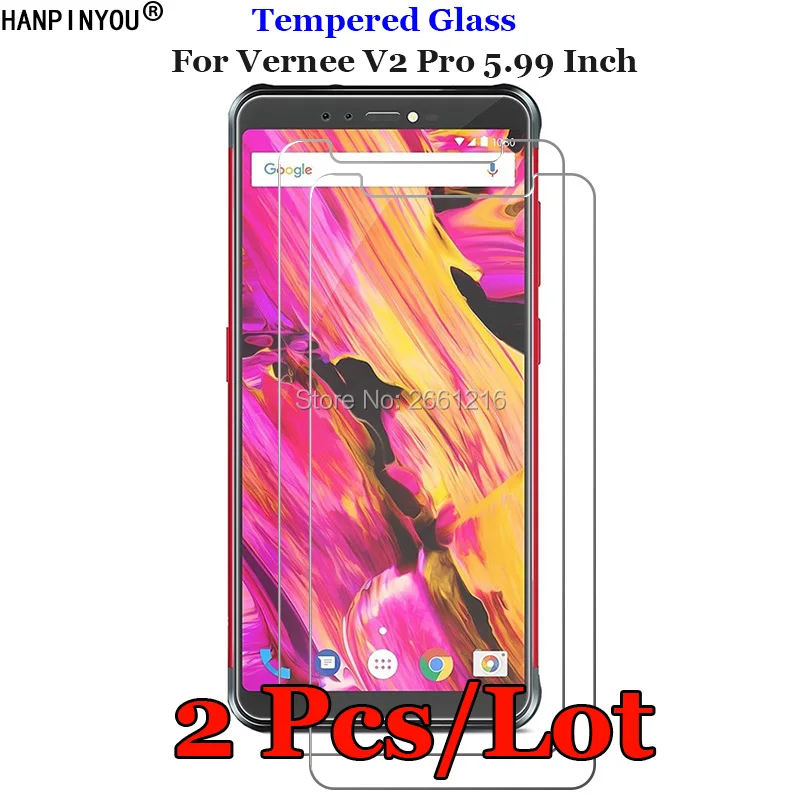 

2 Pcs/Lot For Vernee V2Pro Tempered Glass 9H 2.5D Premium Screen Protector Film For Vernee V2 Pro 5.99"