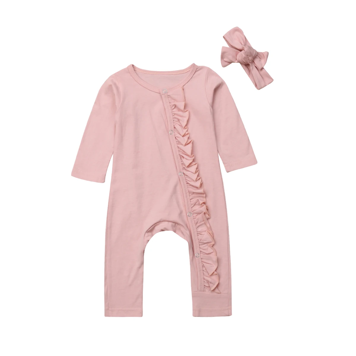 baby girl ruffle pajamas