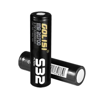 

Golisi 2 Pcs S32 Imr 20700 3200 Mah 3.7V Cdr 30A Max 40A High Drain E-Cig Rechargeable Battery For Vape Flashlight Head Light