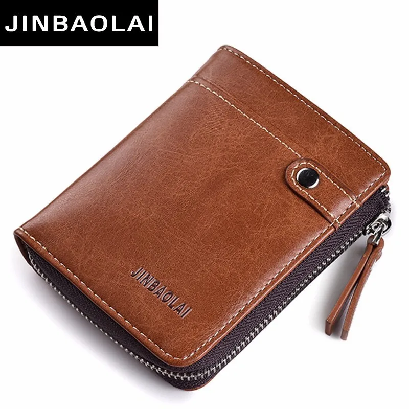 

Wallet Vintage Fashion Top Quality Small Wallet Leather Purse Male Money Bag Small Zipper Coin Pocket Brand Portefeuille Homme