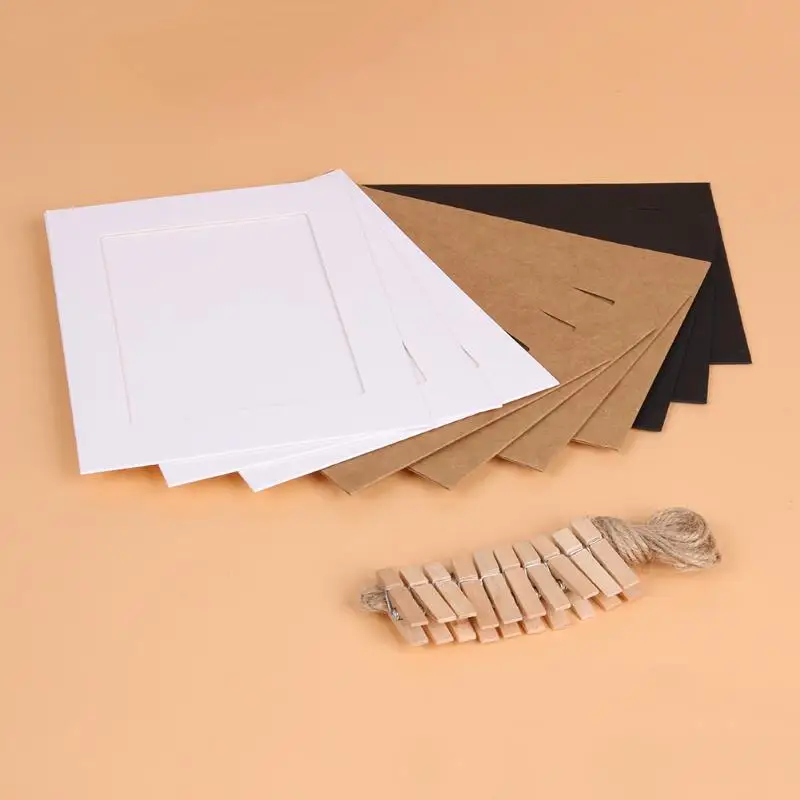 

10pcs 7 inch Wall Hanging Photo Paper Frame Picture Display Modern Art Ornament DIY Background Home Decoration