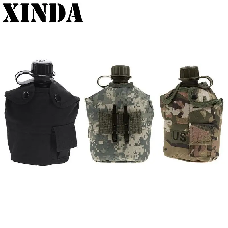 

1Pcs Camouflage Military Tactical Water Bottle Bays Outlook Kettle Carrier Holder Hiking Bicycle Camping Sport Water Bag 3 Color