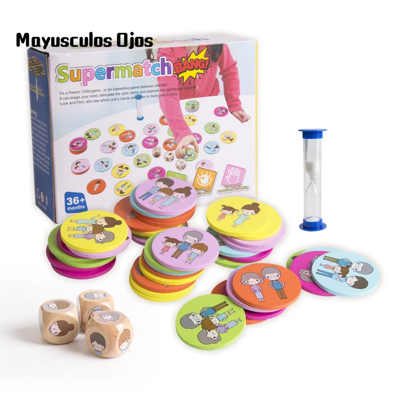 

Parent-child Interactive Table Games Wooden Toys Children's Super Matching Game Educational Attention Training Toy