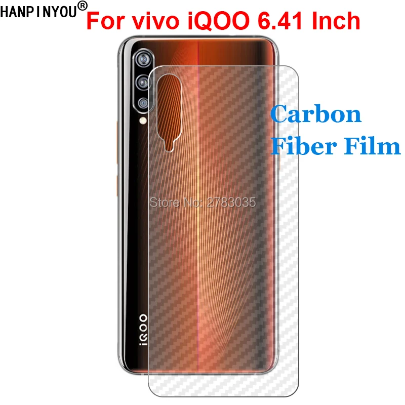 

For vivo iQOO 6.41" Durable 3D Anti-fingerprint Transparent Carbon Fiber Back Film Rear Screen Protector