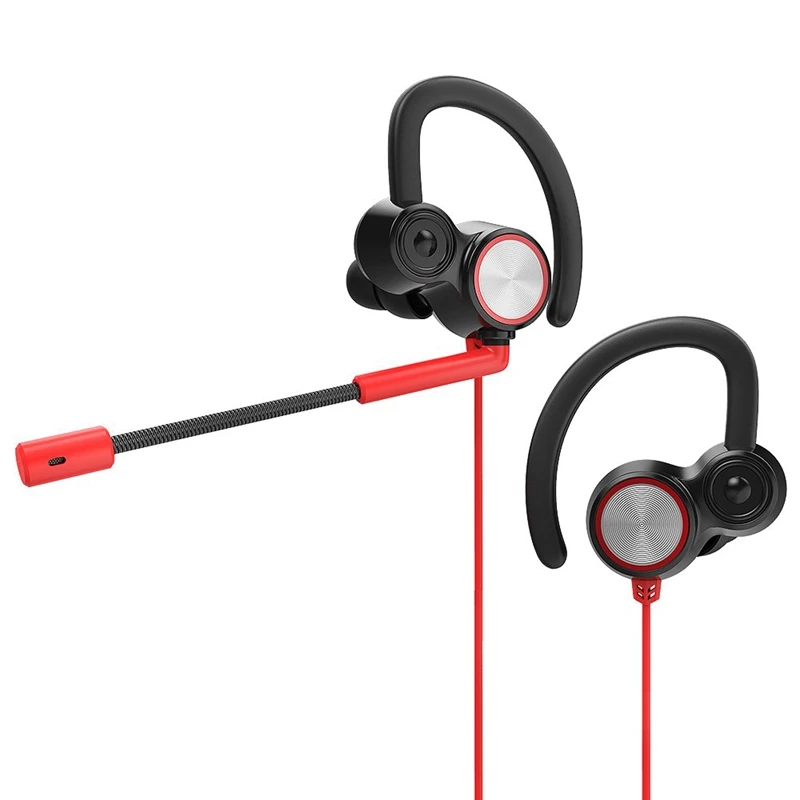 

3.5Mm Gaming Headset, Dynamic Dual Driver Stereo Noise Isolating Earphone With Detachable Microphone For Mobile Phone Laptop D