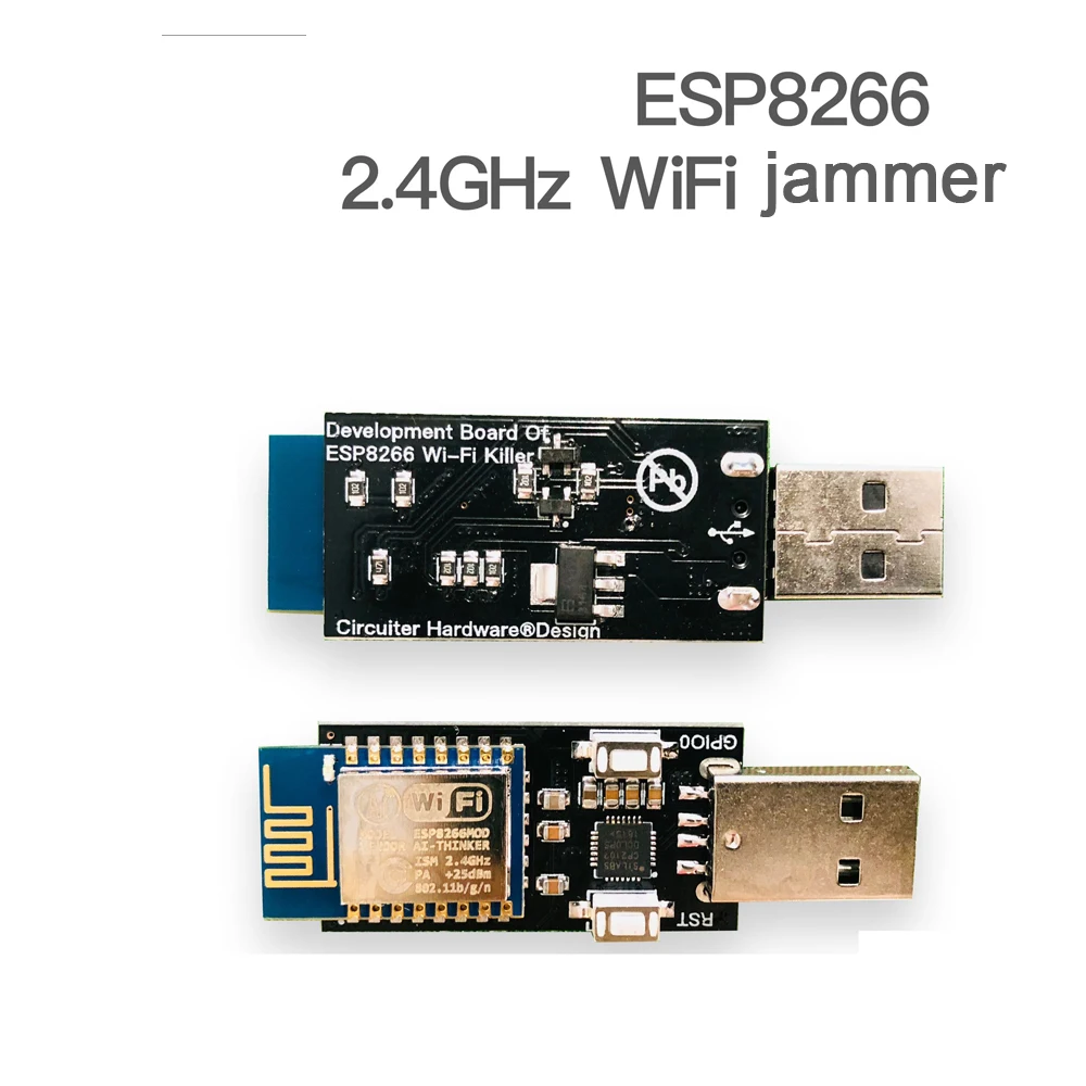 

DYKB ESP8266 WiFi KILLER Wifi jammer Wireless network KILLER development board CP2102 automatic power off 4Pflash ESP12 module