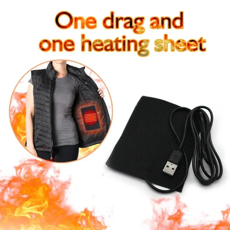 

Electric Heating Pads 5V Thermal Clothes Warmer Heated Jacket Mobile Warming Gear Switch DIY Set 2 pcs In 1