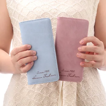 

A lady's Wallet Long Section of Scrub Wallet Style Students Purse Wallet Clutch bag Various colors