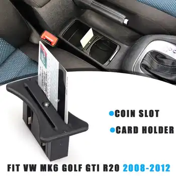 

Car Cup Drink Card Holder Coins Slot Centre Console Auto Gap Organizer Stowing Tidying for VW for Golf MK6 for GTI R20 2008-2012