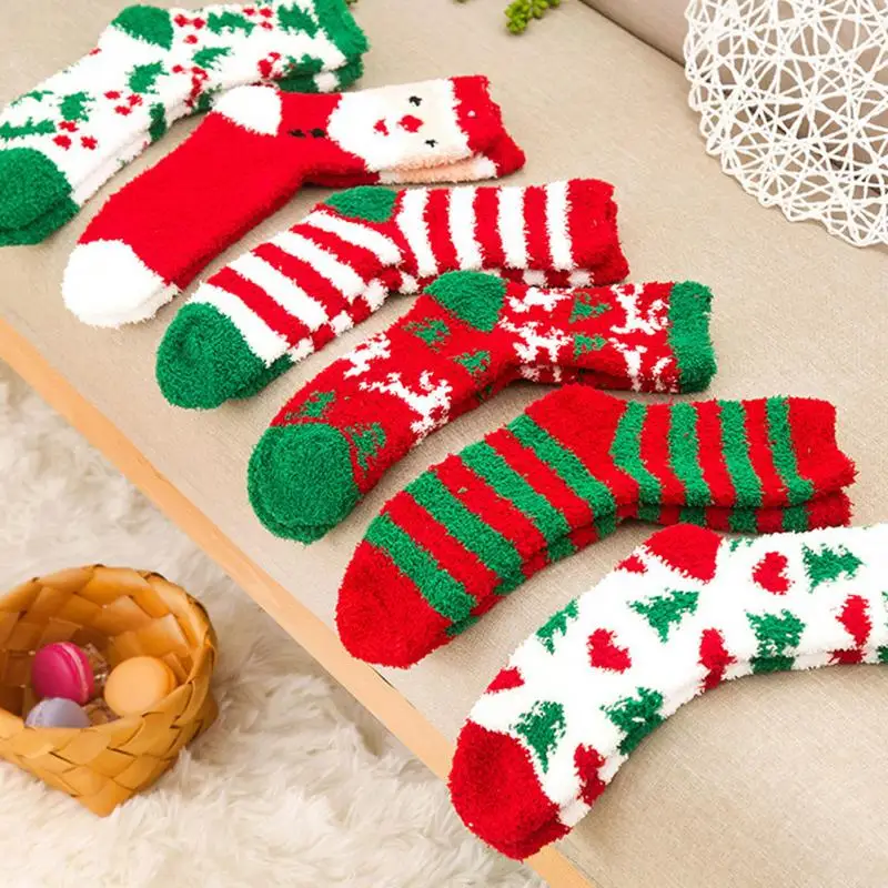 2018 3 Pairs Women Sock Winter Warm Christmas Gifts Socks Soft Cotton