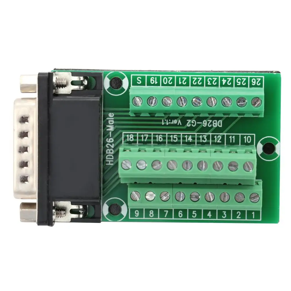 

DB26 DB26-G2-01 Male Adapter to PCB Terminal Signals Module Board Connectors NEW
