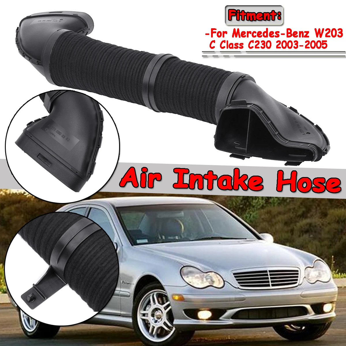 1pc New Car Air Intake Duct Hose New For Mercedes For Benz W203