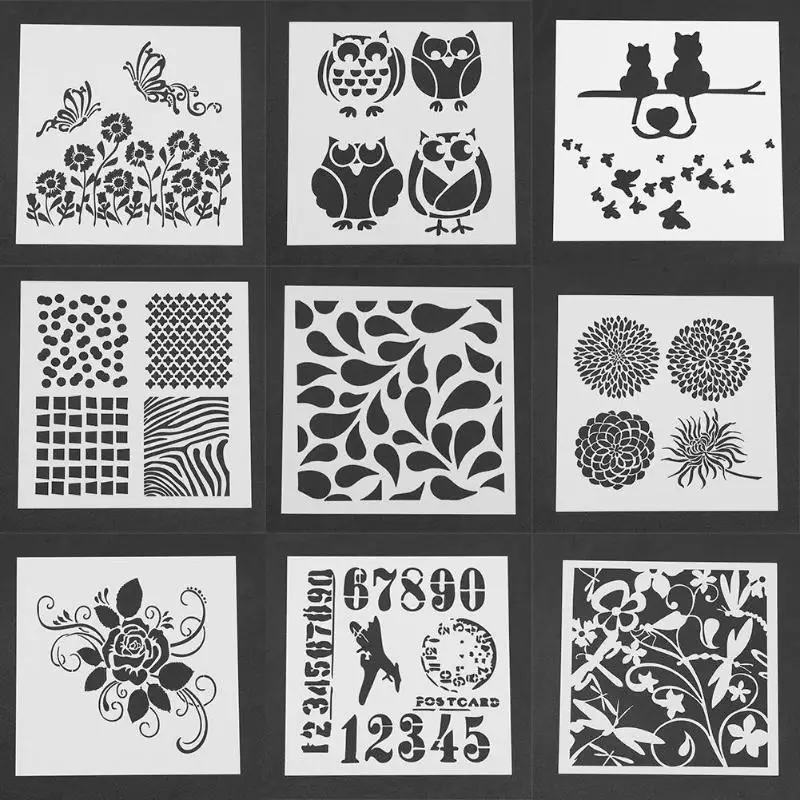

Birthday Cake Plastic Mold Eco Friendly Cake Flower Spray Stencils DIY Mould Fondant Template Decorating Bakery Accessories