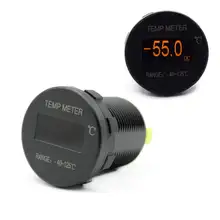 Универсальный 12 В/24 В Автомобильная лодка морской OLED цифровой дисплей термометр измеритель температуры датчик 5 видов цветов экран водонепроницаемый IP66
