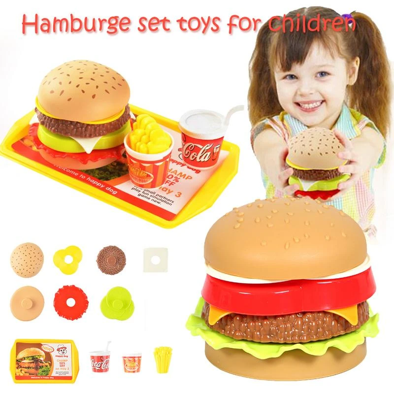 Burger Pour Enfants Jouet Maison De Jeu Mini Burger Jouet Ensemble Frites Cola Modele Nourriture Simulee Cadeau D Anniversaire Pour Enfants Aliexpress Jeux Et Loisirs