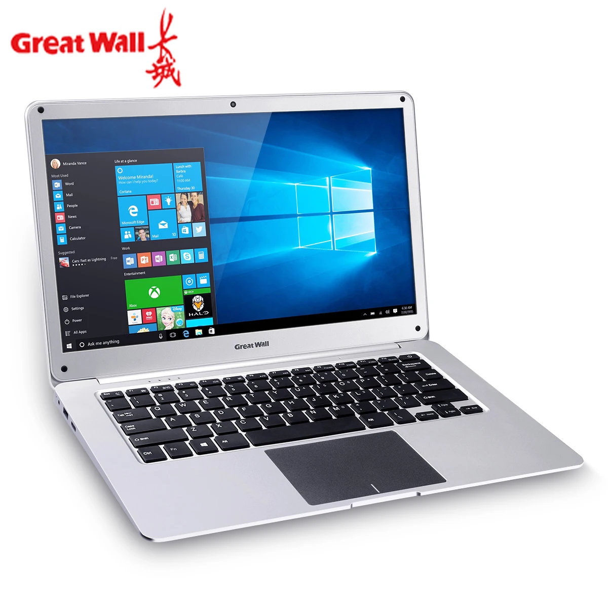 Great Wall W1410A ноутбук 14 "Windows 10 Intel Celeron N3350 2,4 ГГц 4 ГБ 64 ГБ WI-FI Bluetooth 4,0 LAN H.265 H.264 Тетрадь ЕС Plug