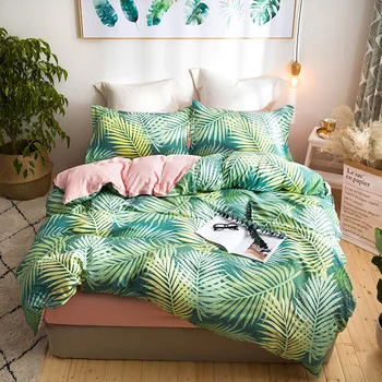 

Tropical Plants Palm Leaves Bedding Sets Single Queen King Size Duvet Cover Set Bed Linen Quilt Cover