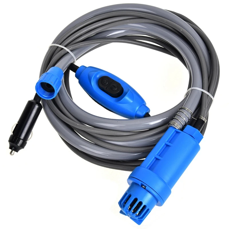 

New Sale 12V Electric Car Washer Plug Outdoor Camper Caravan Van Portable Camping Travel Shower Universal Car Shower Sprinkler