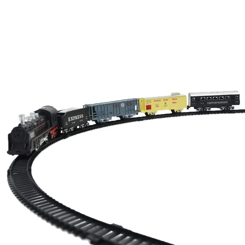 

Electric Simulation Train Railway Track Model Set Collection Educational Toys Birthday Gift for Children Kids Toddler