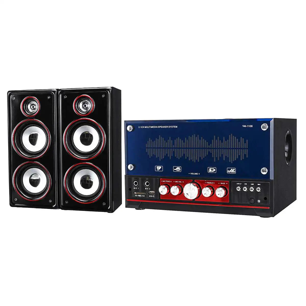 Hifi Player Wireless Bluetooth Computer Pc Desktop Speaker Stereo