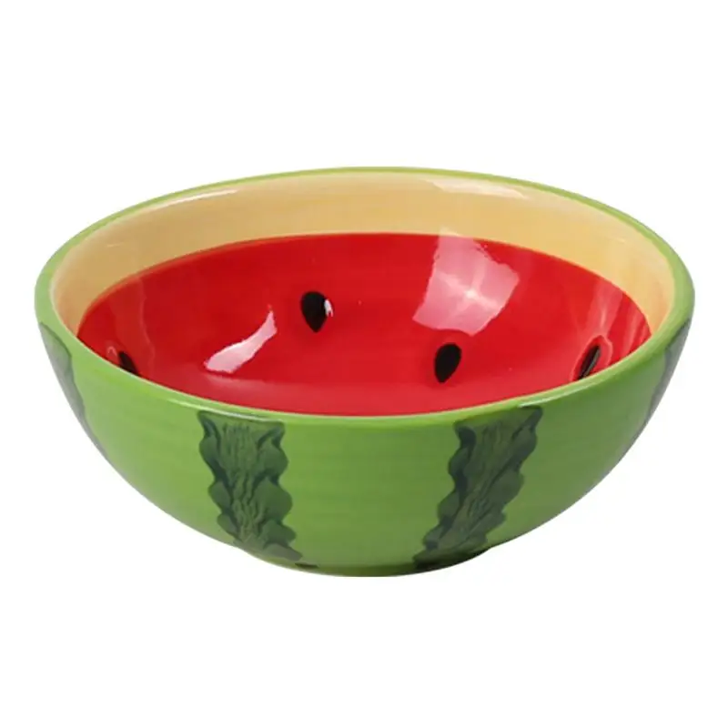 

250ML 5 Inch 1 Pc Fruit Dinner Plate Watermelon Bowl Mug Dinnerware Ceramic Porcelain Baby Children Tableware Bear Feeding Dish
