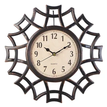 Винтажные часы с циферблатом европейские выдолбленные беззвучные часы 3D большие декоративные настенные часы для гостиной спальни кухни(черный