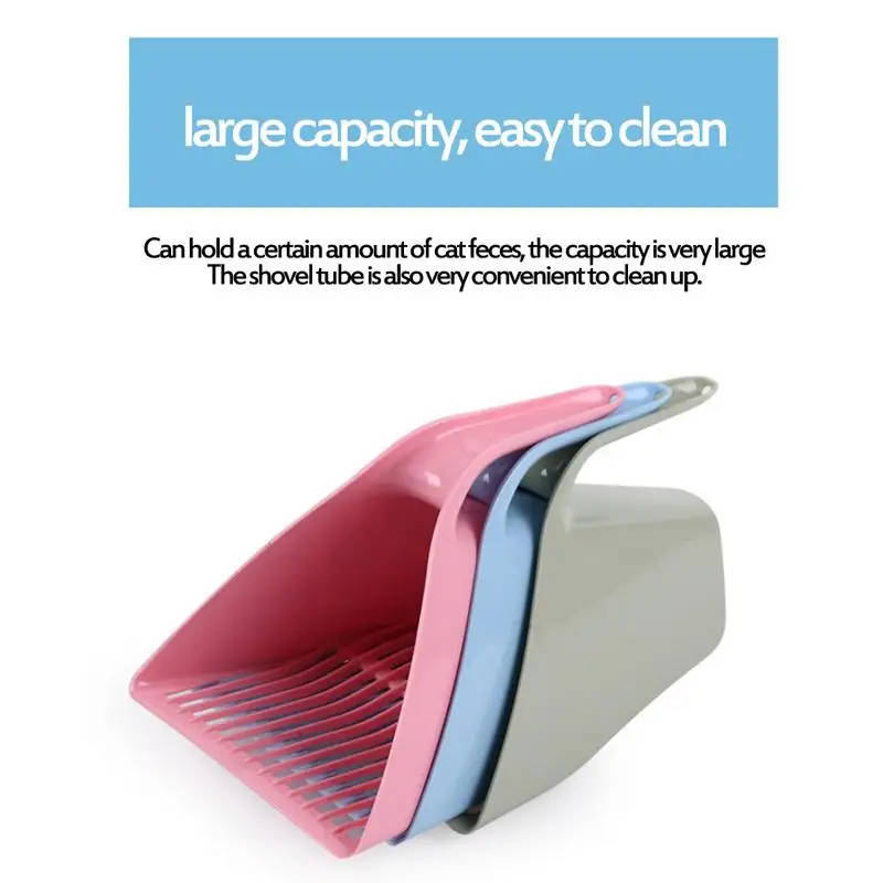 Useful Cat Litter Shovel Quick Easy Pet Cleaning Tool Scoop Sift Cat Sand Cleaning Products Scoops For Cat Toilet Training Kit