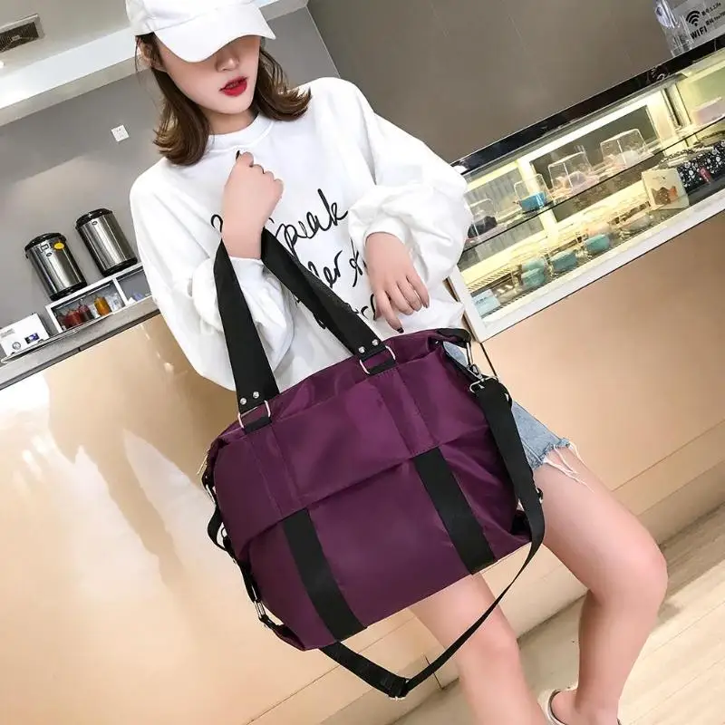 

New Big Waterproof Nylon Shoulder Messenger Bags Large Capacity Mother Package Women Travel Crossbody Handbag Multiple Colour